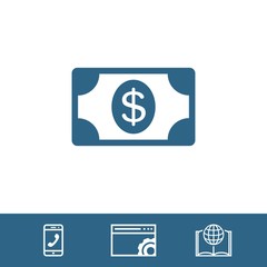 dollar money icon stock vector illustration flat design