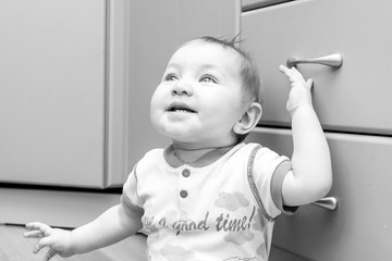 Portrait of a baby at home