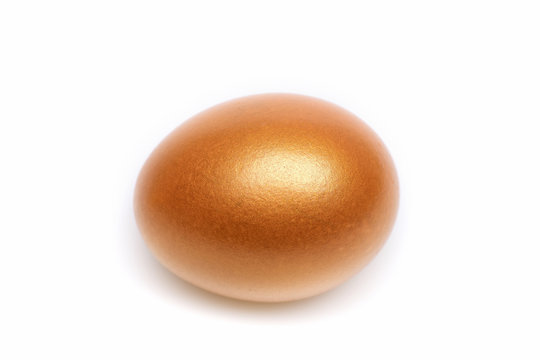 traditional egg painted in golden color