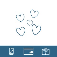 heart icon stock vector illustration flat design