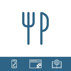 fork and knife icon stock vector illustration flat design