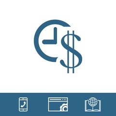money time icon stock vector illustration flat design