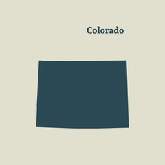Outline map of Colorado. vector illustration. - 144355381