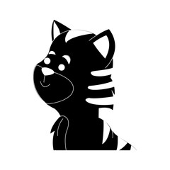 cat house pet icon image vector illustration design  black and white