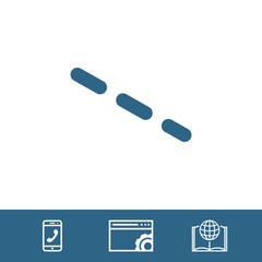 dash-dotted line icon stock vector illustration flat design
