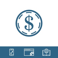 dollar money icon stock vector illustration flat design