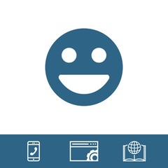 Smile icon stock vector illustration flat design