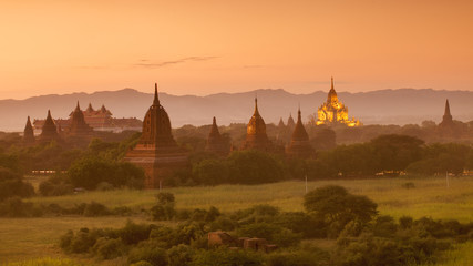 A thousand pagodas in Bagan, Myanmar