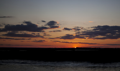 Fototapeta premium Winter Sunset Great Bay New Jersey