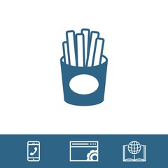 fries icon stock vector illustration flat design