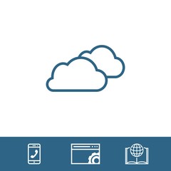 cloud icon stock vector illustration flat design