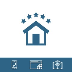 hotel icon stock vector illustration flat design