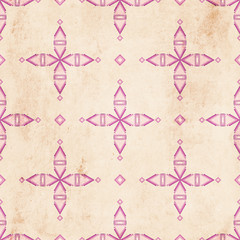 Seamless floral geometric pattern. Vintage background. Fabric, Scrapbooking