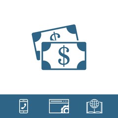 dollar money icon stock vector illustration flat design