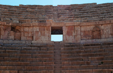 Jerash, Giordania, 04/10/2013: il Teatro Nord dell'antica Gerasa, uno dei più grandi e meglio conservati siti di architettura romana al mondo 