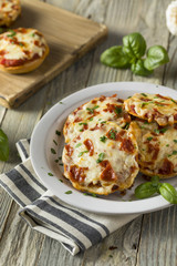 Homemade Pepperoni Mini Pizza Bagels