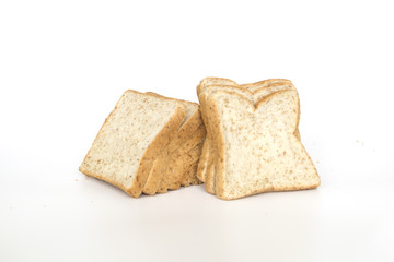 sliced bread isolated on white