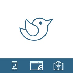bird icon stock vector illustration flat design