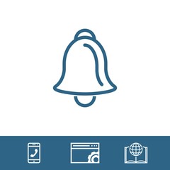 bell icon stock vector illustration flat design