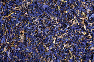 Dried cornflower tea, for backgrounds or textures