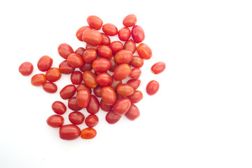 cherry tomatoes isolated on white