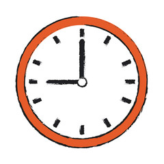 wall clock icon image vector illustration design 