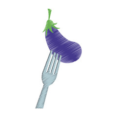 eggplant vegetable icon image vector illustration design 