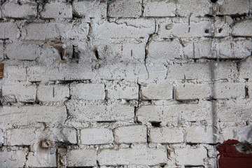 Old brick wall with paint background