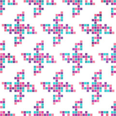 Seamless floral geometric pattern. Vintage background. Fabric, Scrapbooking