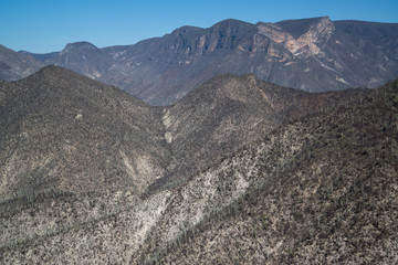 Mountain view from the road in Oaxaca, Mexico