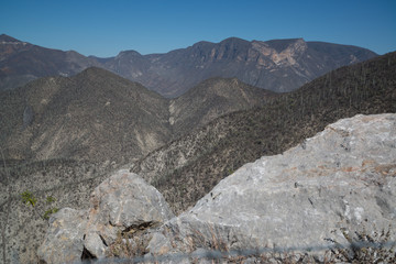 Mountain view from the road in Oaxaca, Mexico