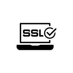 SSL Certified Protection Icon. Flat Design.