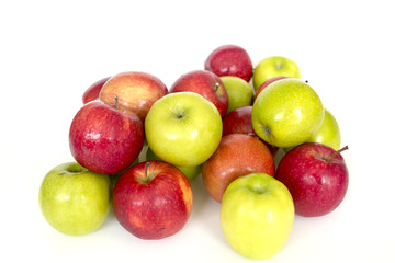  apples isolated on white