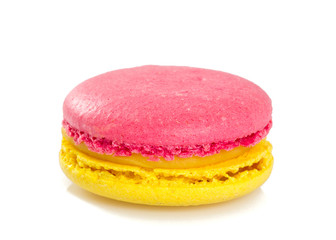 colorful macaroons isolated on white