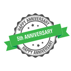 5th anniversary stamp illustration