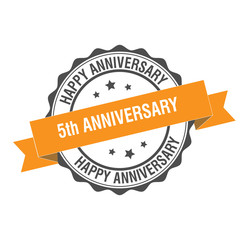 5th anniversary stamp illustration