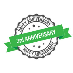 3rd anniversary stamp illustration