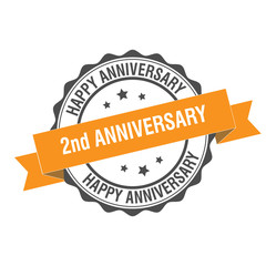 2nd anniversary stamp illustration