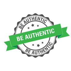 Be authentic stamp illustration
