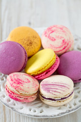 fresh colorful macaroons