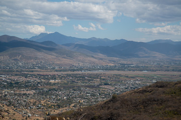 Monte Alban is a large pre-Columbian archaeological site in Oaxaca, Mexico