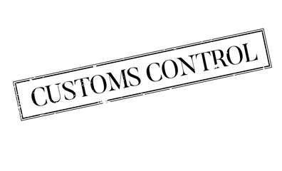 Customs Control rubber stamp. Grunge design with dust scratches. Effects can be easily removed for a clean, crisp look. Color is easily changed.