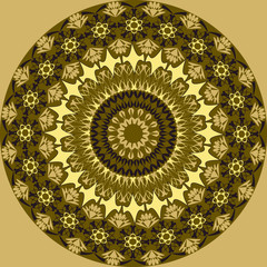 circular pattern mandala of abstract decorative shapes