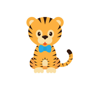 cartoon tiger with tie