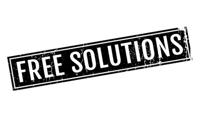 Free Solutions rubber stamp. Grunge design with dust scratches. Effects can be easily removed for a clean, crisp look. Color is easily changed.