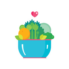 Fototapeta premium Salad bowl Organic fruits and vegetables Healthy food