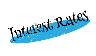 Interest Rates rubber stamp. Grunge design with dust scratches. Effects can be easily removed for a clean, crisp look. Color is easily changed.
