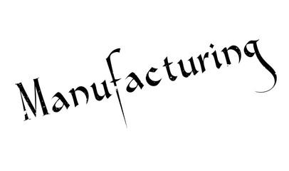 Manufacturing rubber stamp. Grunge design with dust scratches. Effects can be easily removed for a clean, crisp look. Color is easily changed.