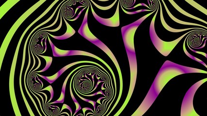 Neon spirals. Exotic pattern. 3D surreal illustration. Sacred geometry. Mysterious psychedelic relaxation pattern. Fractal abstract texture. Digital artwork graphic astrology magic