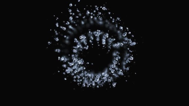 Falling water drops in super slow motion in 4K